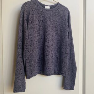 Athleta Girl - Power Up Top - Dark Grey/Black Speckled - Size Small (7)